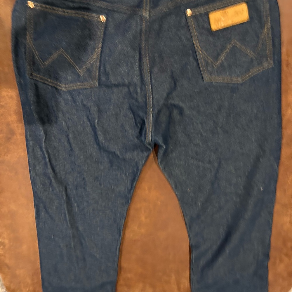 Wrangler Dark Blue Straight Jeans - Picture 2 of 5